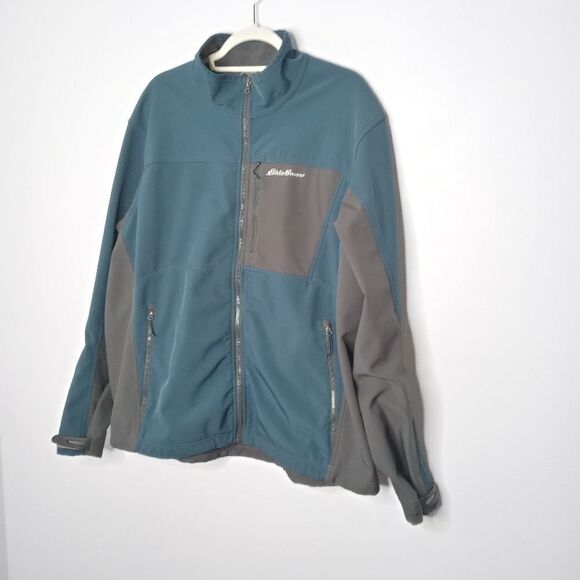 Eddie Bauer blue and gray zip-up jacket - Picture 3 of 8